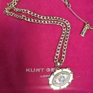 Kurt Geiger Gold and Eye Pendant Necklace